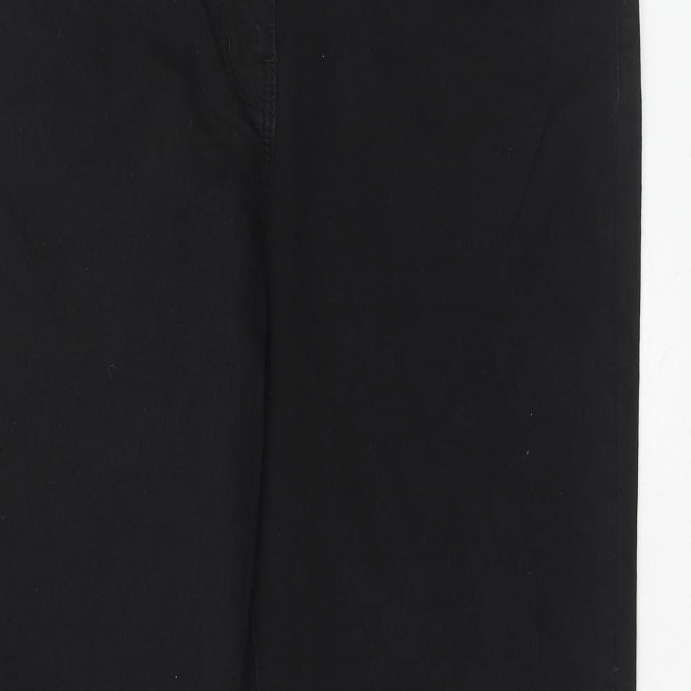 Bonamrché Womens Black Cotton Bootcut Jeans Size 16 Regular Zip