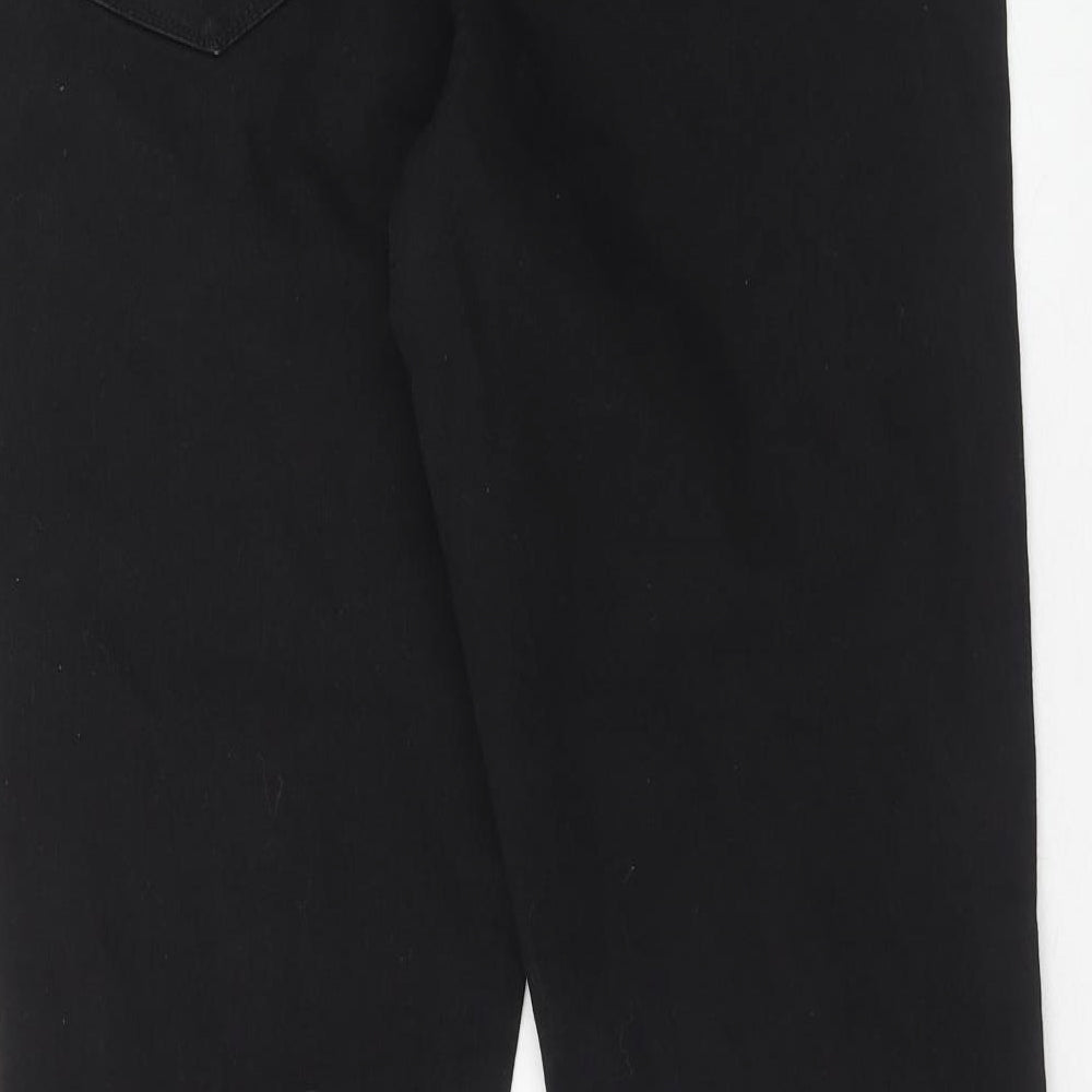 Bonamrché Womens Black Cotton Bootcut Jeans Size 16 Regular Zip
