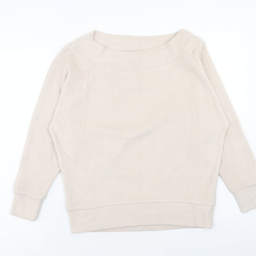 New Look Womens Beige Polyester Pullover Sweatshirt Size S Pullover