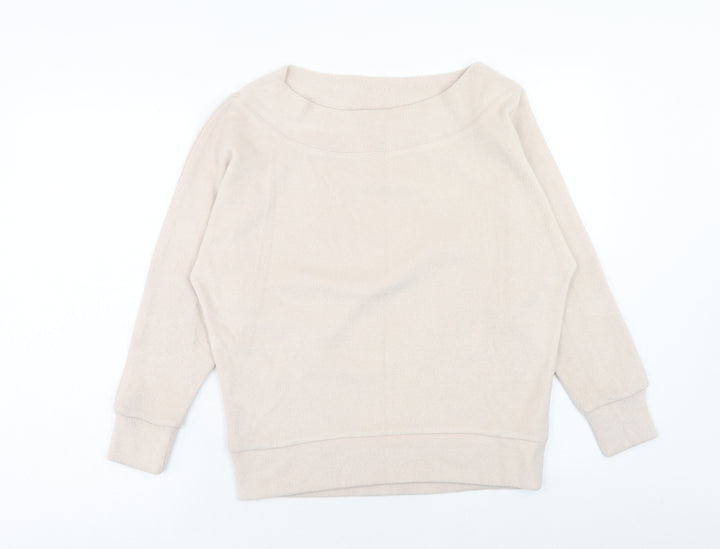 New Look Womens Beige Polyester Pullover Sweatshirt Size S Pullover