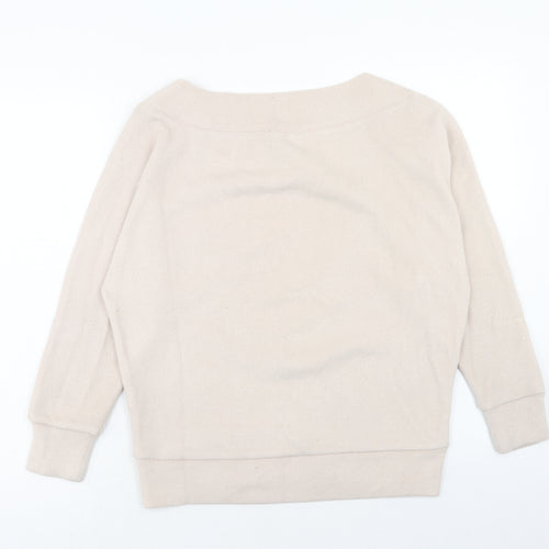 New Look Womens Beige Polyester Pullover Sweatshirt Size S Pullover