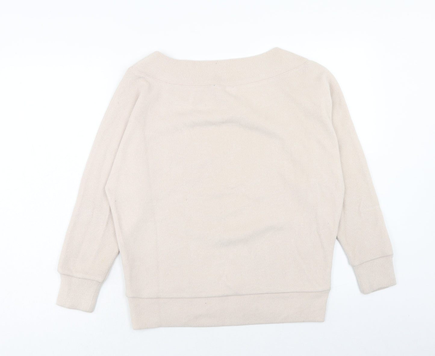 New Look Womens Beige Polyester Pullover Sweatshirt Size S Pullover