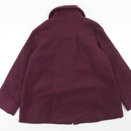 Ann De Lancay Womens Purple Jacket Blazer Size 16 Button