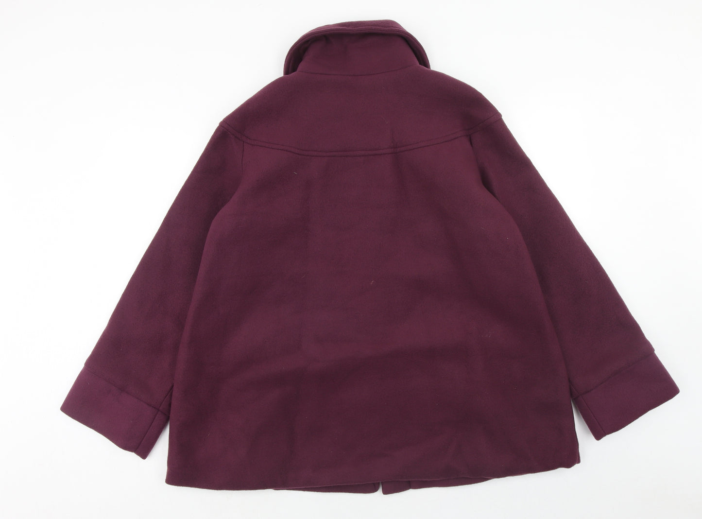 Ann De Lancay Womens Purple Jacket Blazer Size 16 Button
