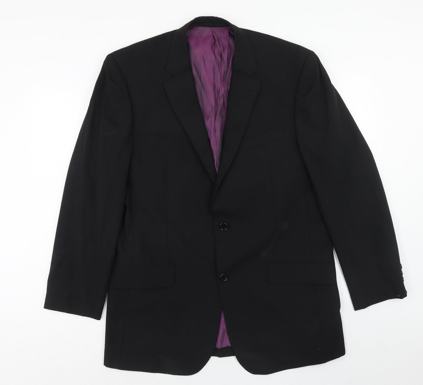 Skopes Mens Black Wool Jacket Suit Jacket Size 40 Regular
