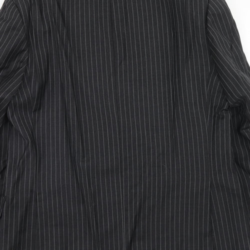 Impressions Mens Black Striped Wool Jacket Suit Jacket Size 40 Regular