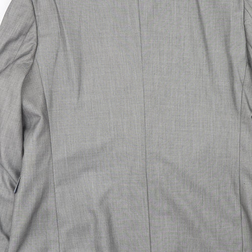 Cedar Wood State Mens Grey Polyester Jacket Suit Jacket Size 42 Regular