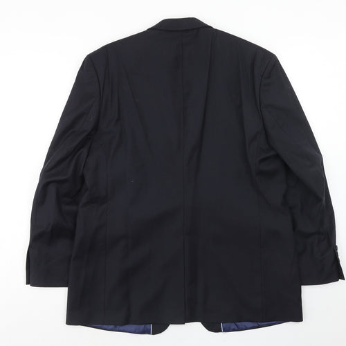 BHS Mens Blue Wool Jacket Suit Jacket Size 44 Regular