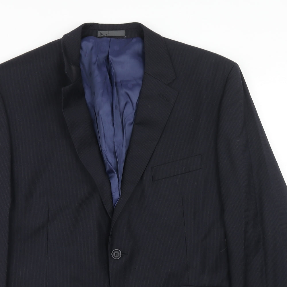 BHS Mens Blue Wool Jacket Suit Jacket Size 44 Regular