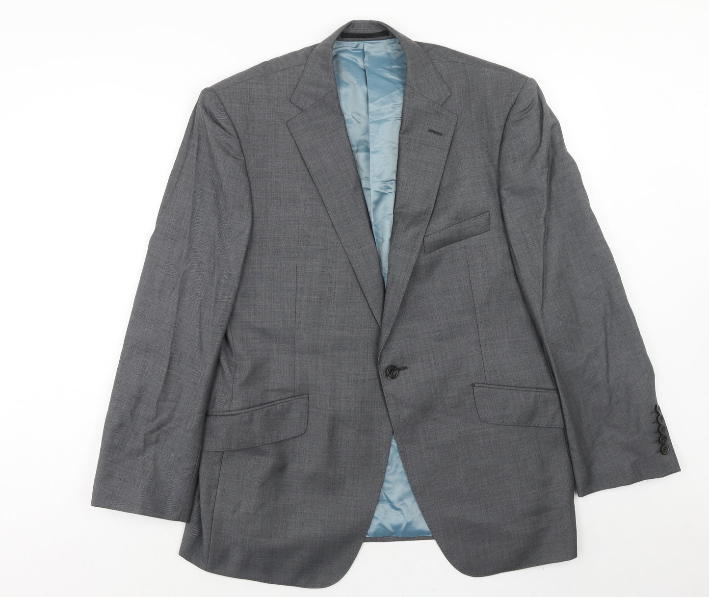 Autograph Mens Grey Wool Jacket Suit Jacket Size 42 Regular