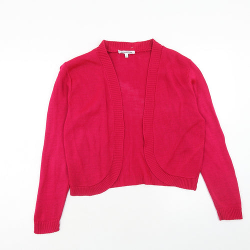 Annabelle Womens Pink V-Neck Acrylic Cardigan Jumper Size M - Size M-L