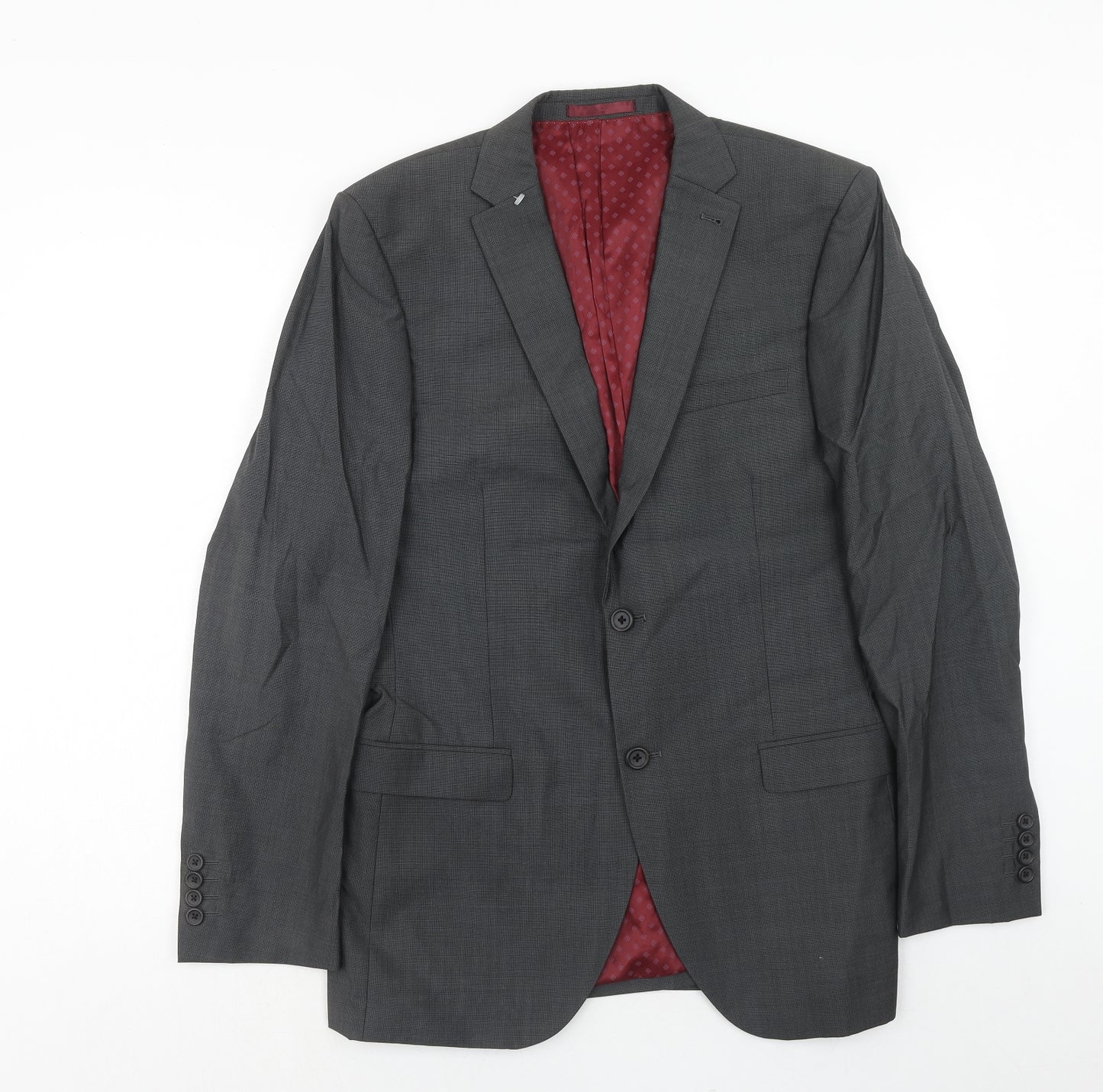 NEXT Mens Grey Wool Jacket Suit Jacket Size 40 Regular
