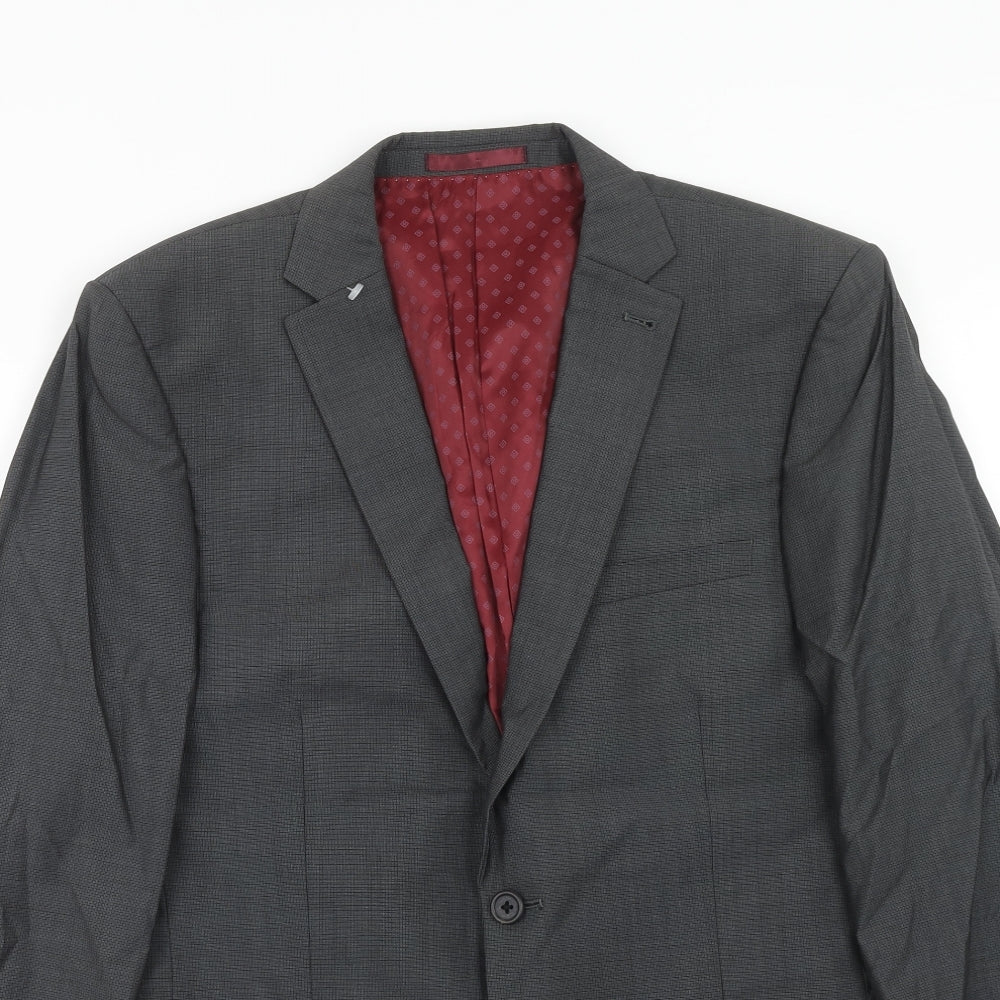 NEXT Mens Grey Wool Jacket Suit Jacket Size 40 Regular