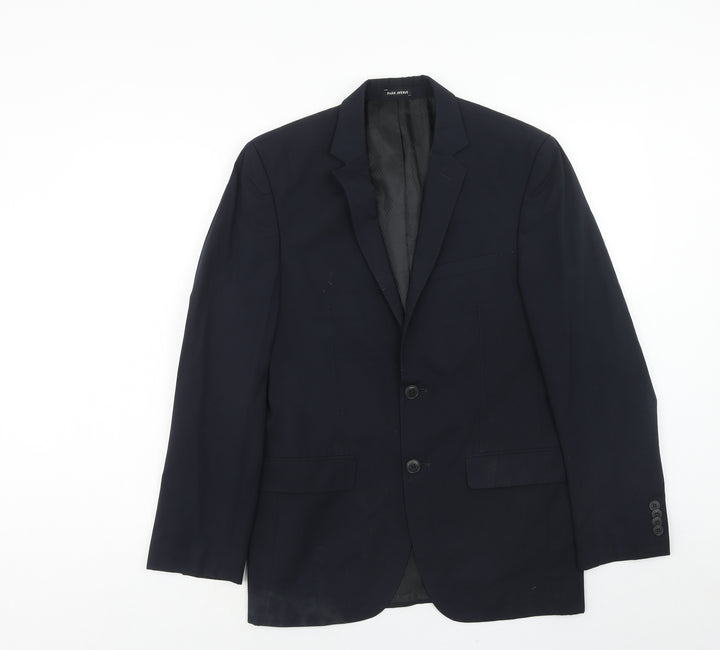 Park Avenue Mens Blue Wool Jacket Suit Jacket Size 36 Regular