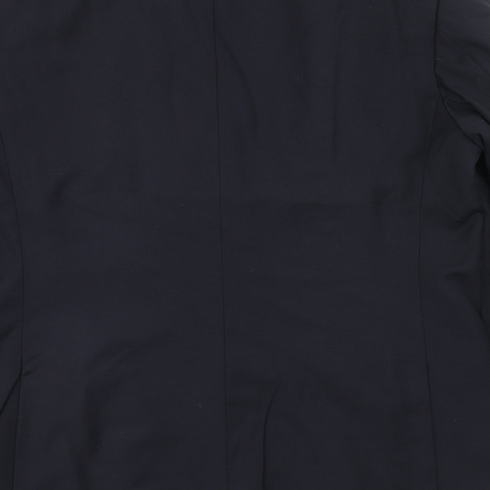 Preworn Mens Blue Polyester Jacket Suit Jacket Size 40 Regular