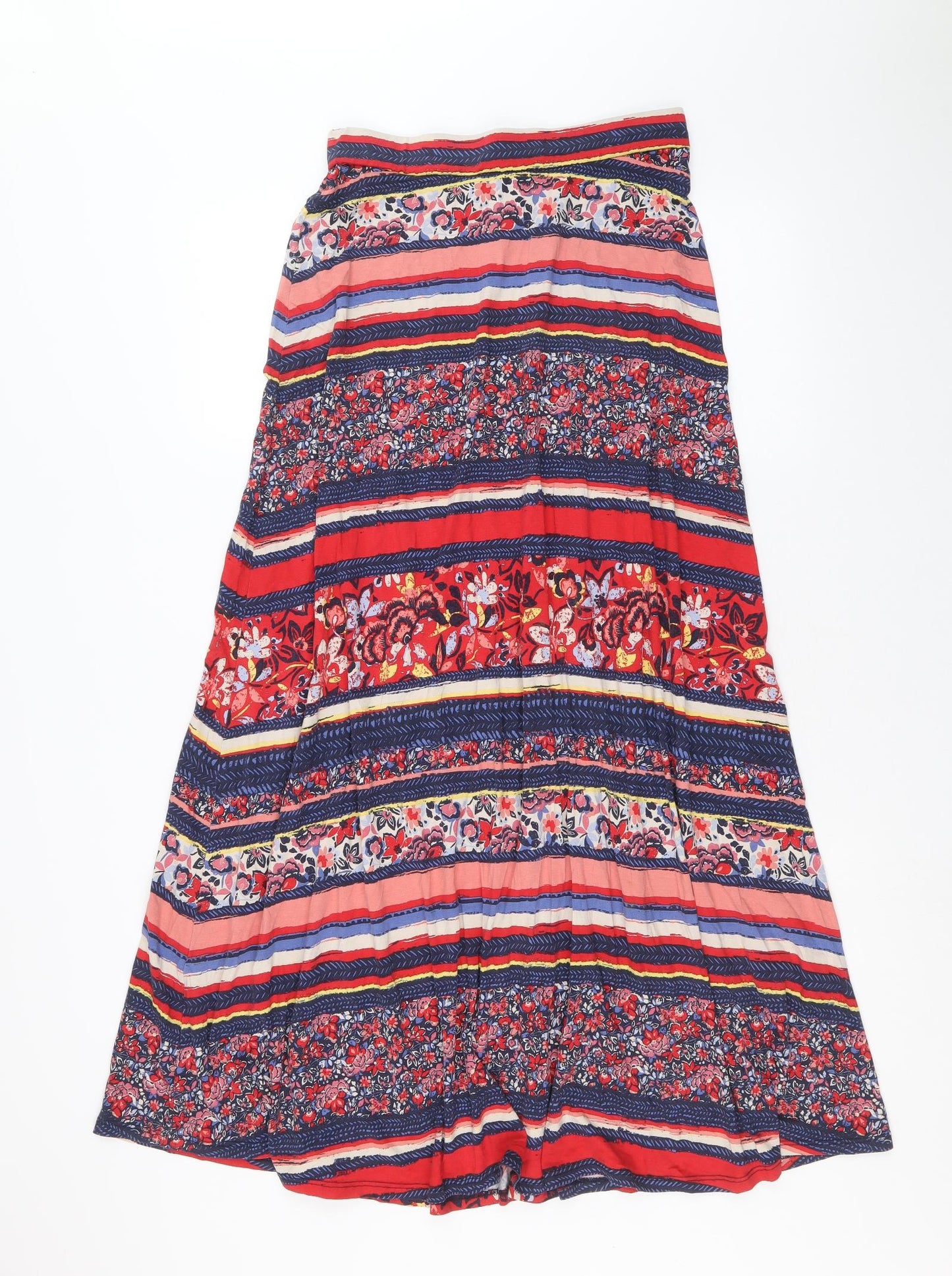 Monsoon Womens Multicoloured Geometric Viscose A-Line Skirt Size M