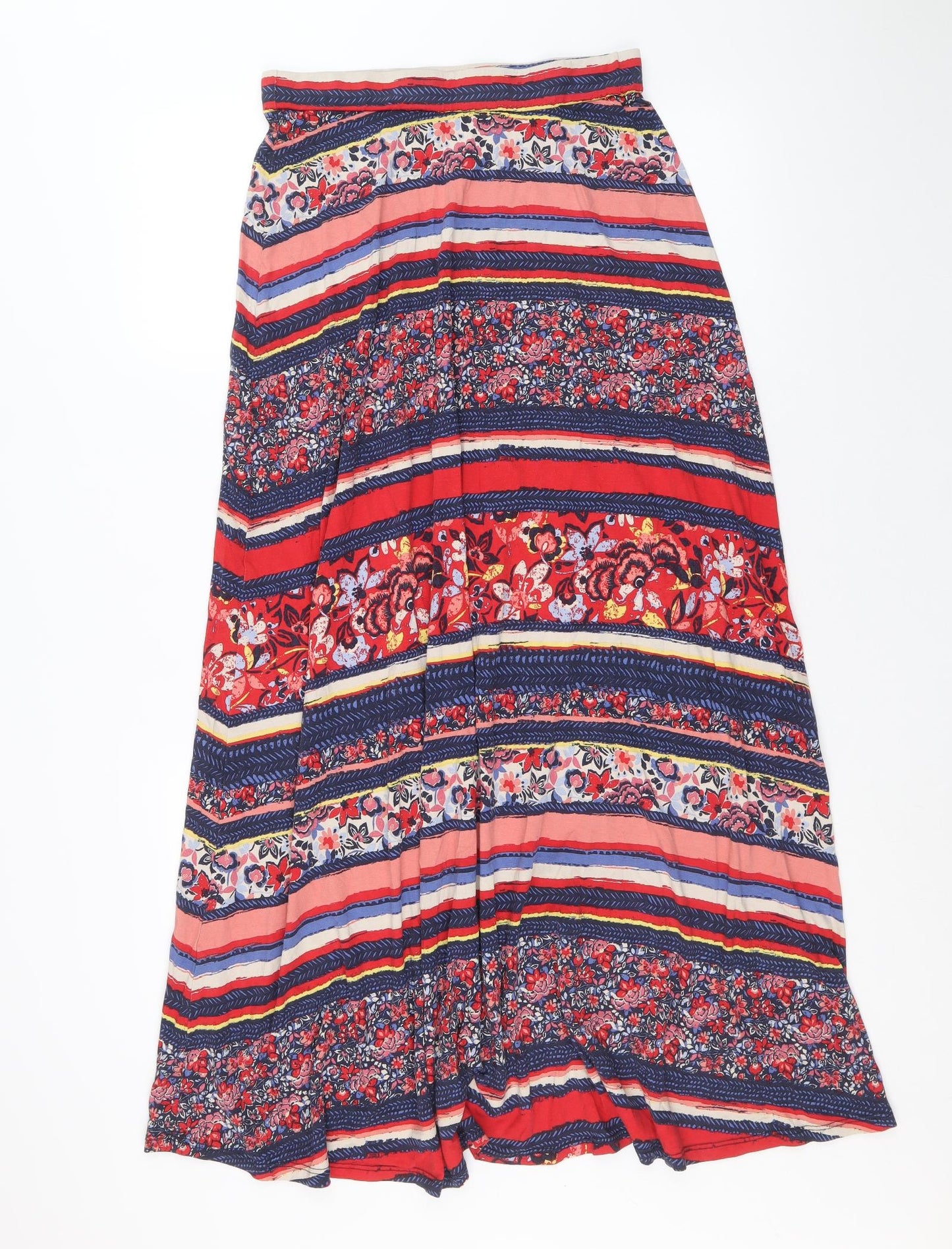 Monsoon Womens Multicoloured Geometric Viscose A-Line Skirt Size M