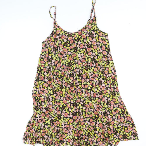 George Womens Multicoloured Floral Viscose A-Line Size S V-Neck Pullover