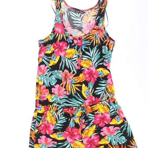 Select Womens Multicoloured Geometric Polyester Playsuit One-Piece Size 10 Pullover