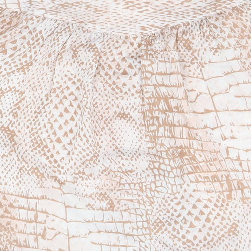 Topshop Womens Beige Animal Print Polyester Basic Button-Up Size 6 Collared - Snake Skin Print