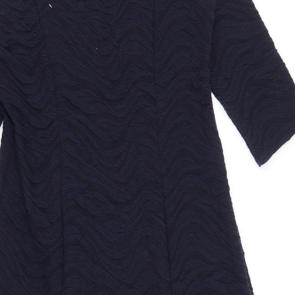 Marks and Spencer Womens Blue Polyacrylate Fibre A-Line Size 16 V-Neck Pullover