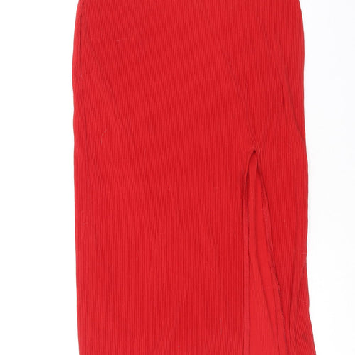 Divided by H&M Womens Red Polyester Straight & Pencil Skirt Size M