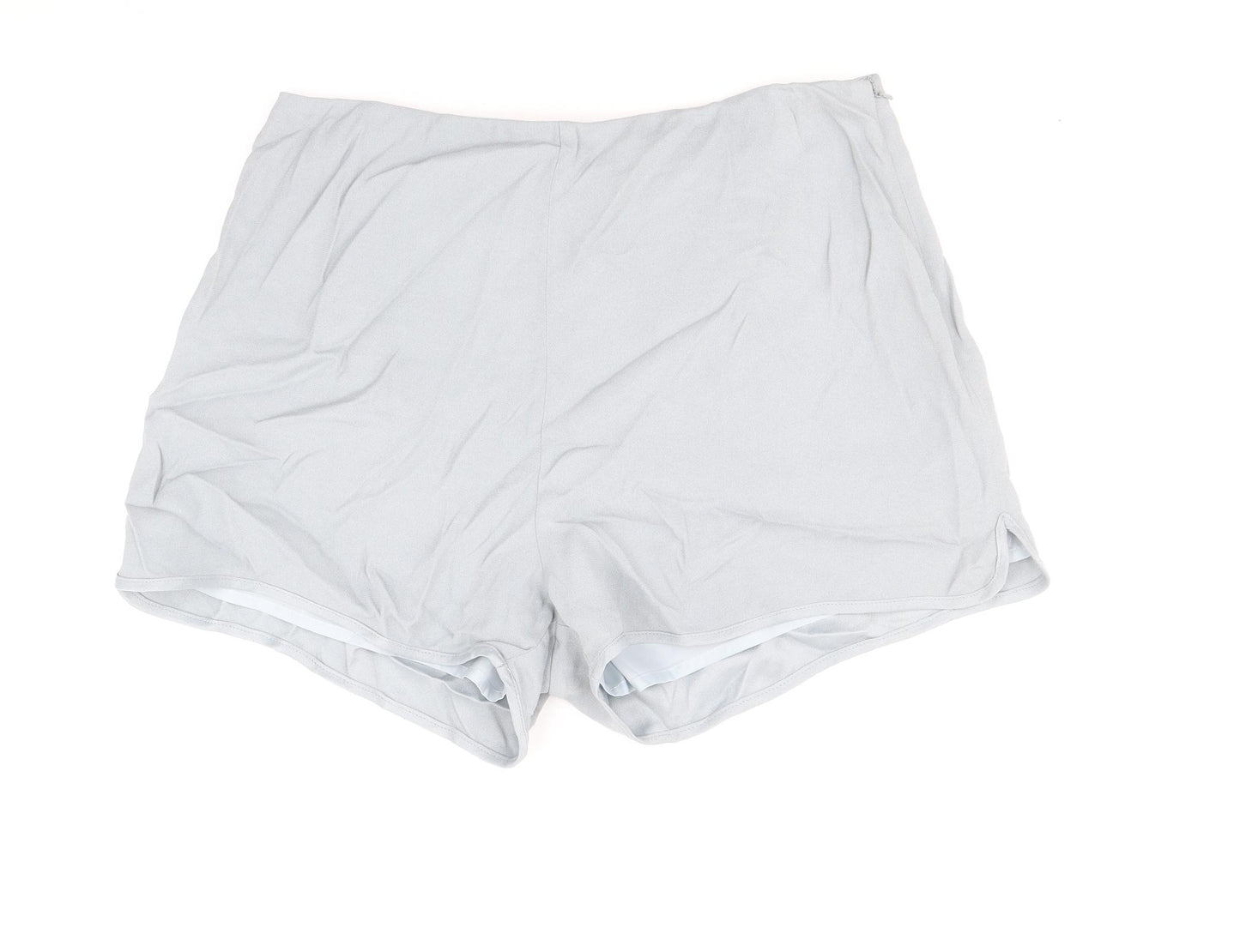Reiss Womens Blue Polyester Hot Pants Shorts Size 14 Regular Zip