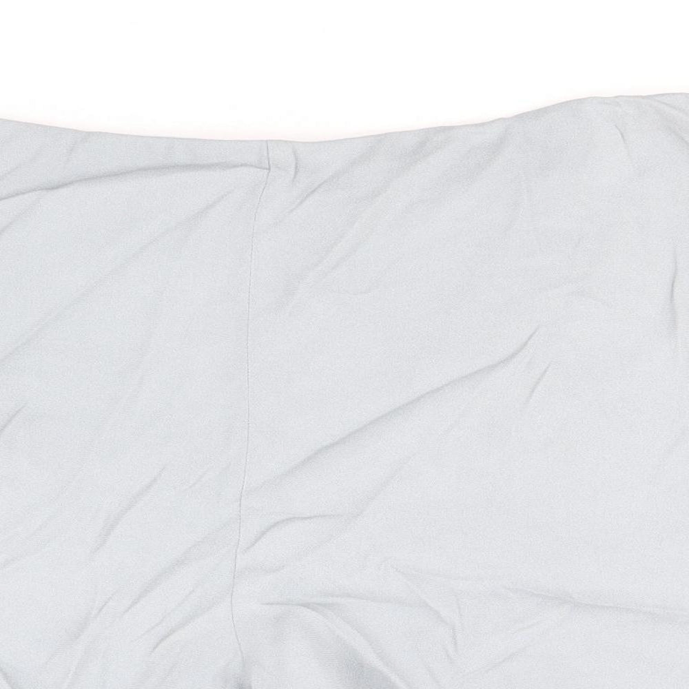Reiss Womens Blue Polyester Hot Pants Shorts Size 14 Regular Zip