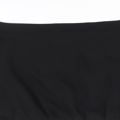 Bardot Womens Black Polyester Basic Blouse Size 12 Off the Shoulder