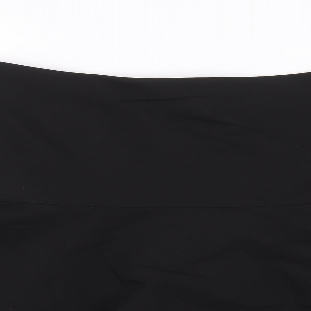 NEXT Womens Black Cotton Skater Skirt Size 12 Zip