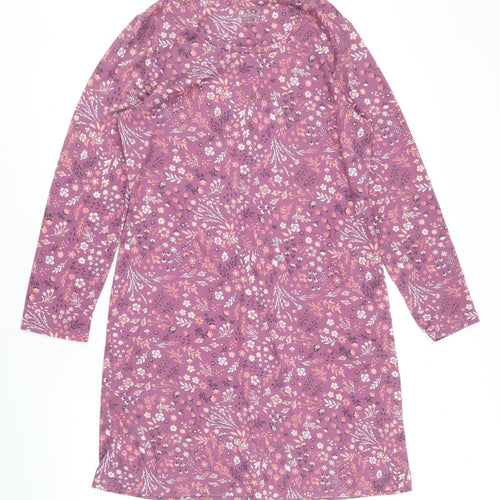 Nutmeg Womens Purple Geometric Polyester A-Line Size 12 Round Neck Pullover - Size 12-14