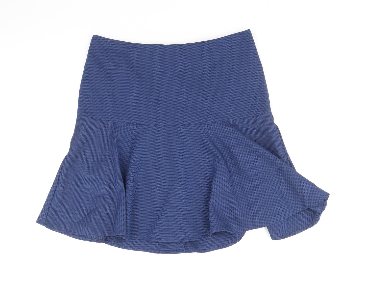 NEXT Womens Blue Polyacrylate Fibre Trumpet Skirt Size 10 Zip
