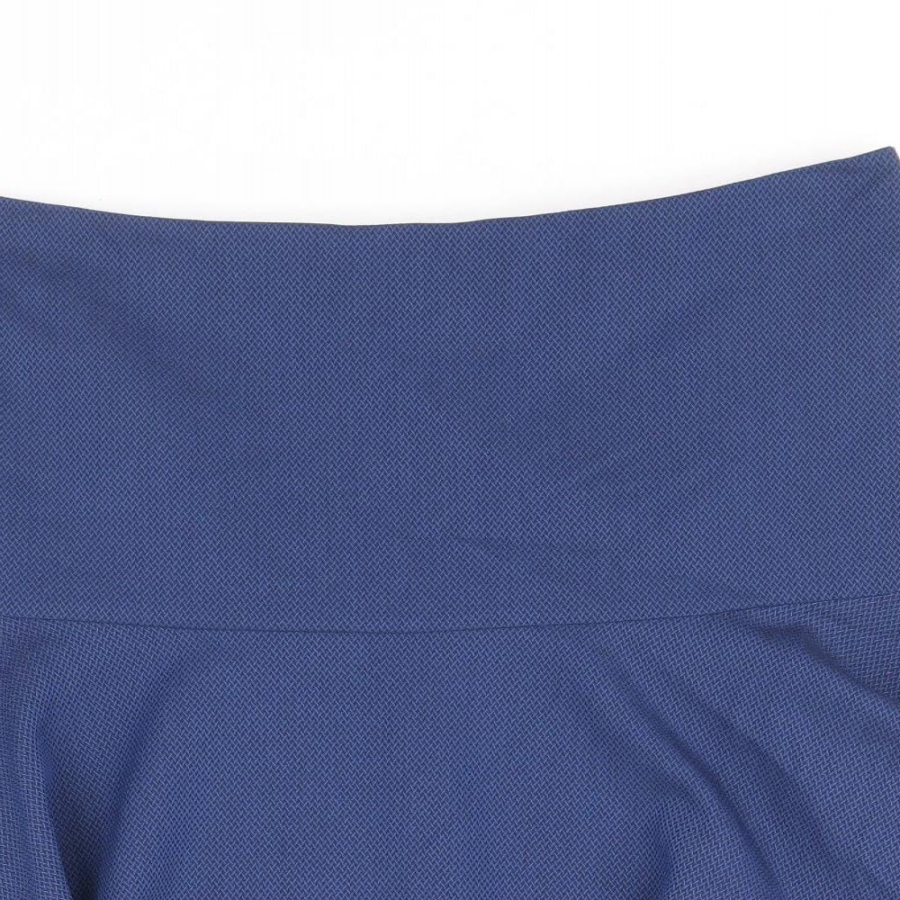 NEXT Womens Blue Polyacrylate Fibre Trumpet Skirt Size 10 Zip