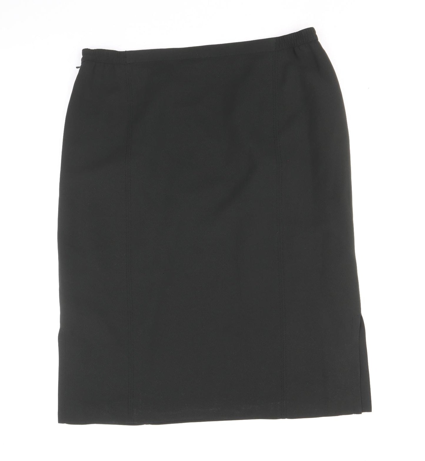 ELVI Womens Green Polyester Straight & Pencil Skirt Size 18 Zip