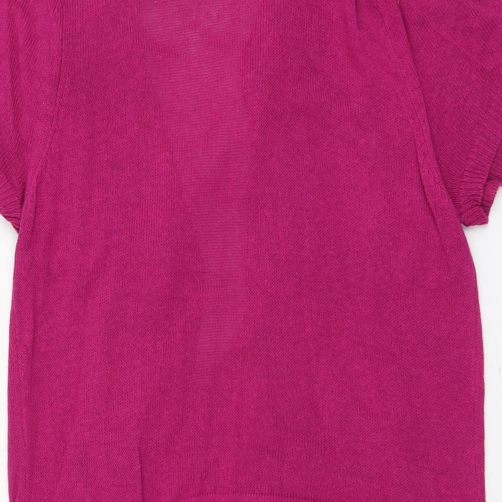 Savoir Womens Purple V-Neck Viscose Cardigan Jumper Size 20