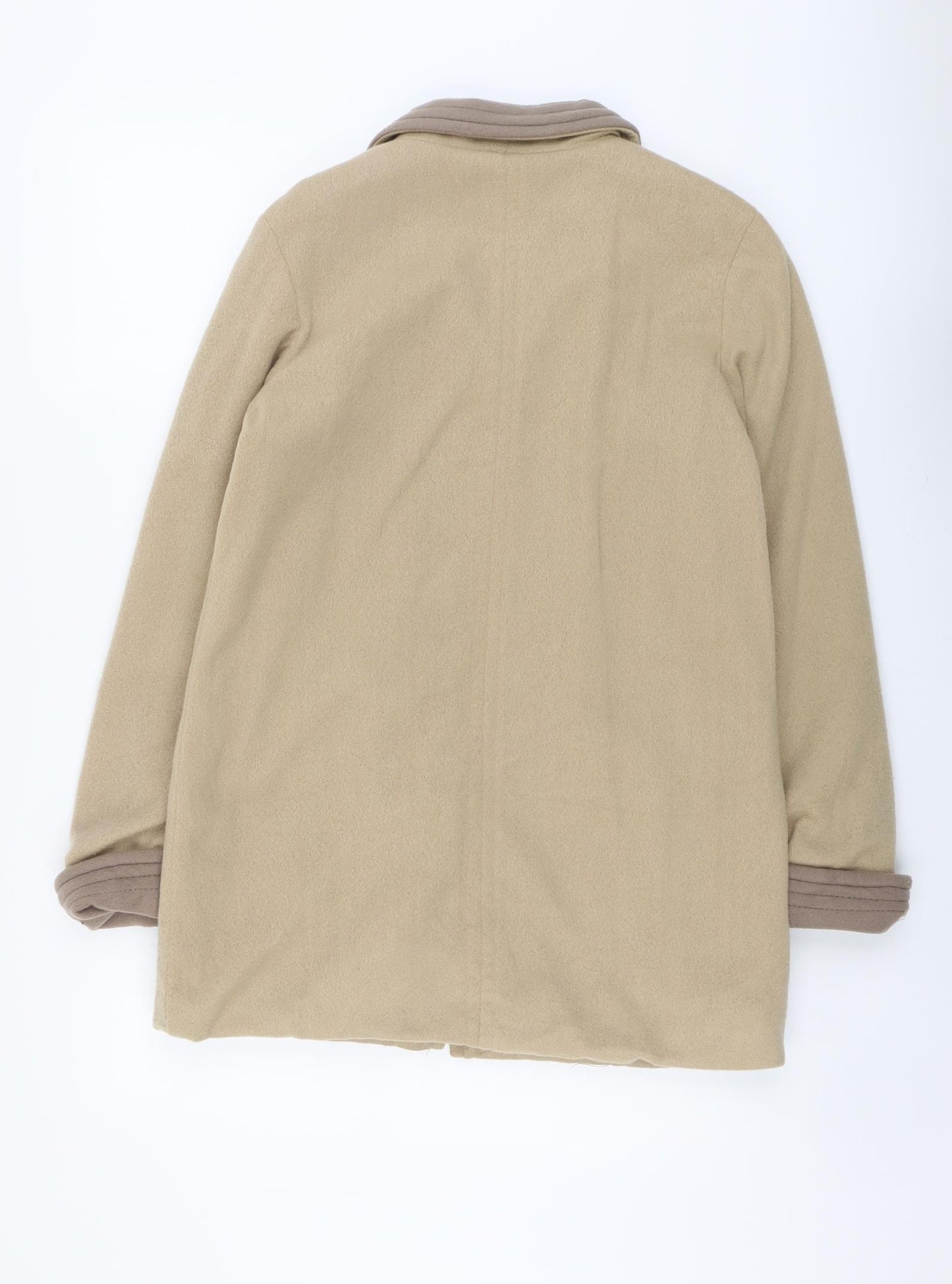 Gabriella Vicenga Womens Beige Overcoat Coat Size 10 Button