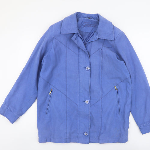 Finesse Womens Blue Jacket Size 12 Zip
