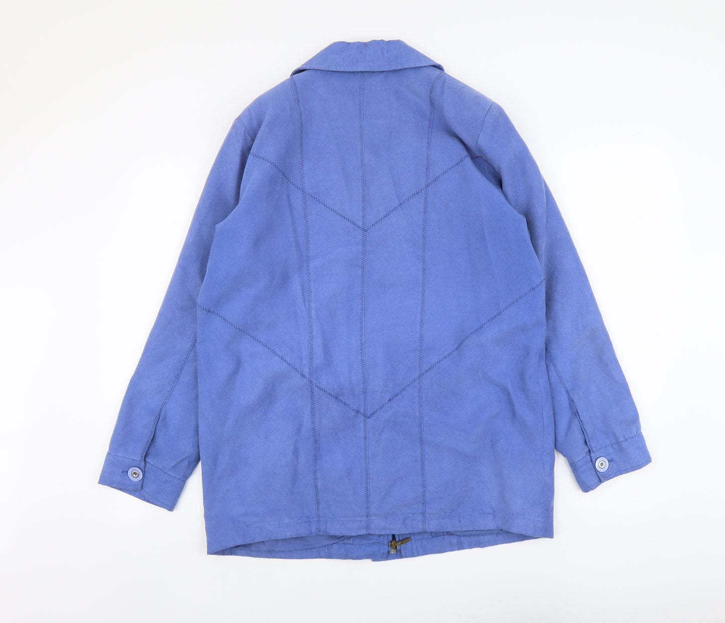 Finesse Womens Blue Jacket Size 12 Zip