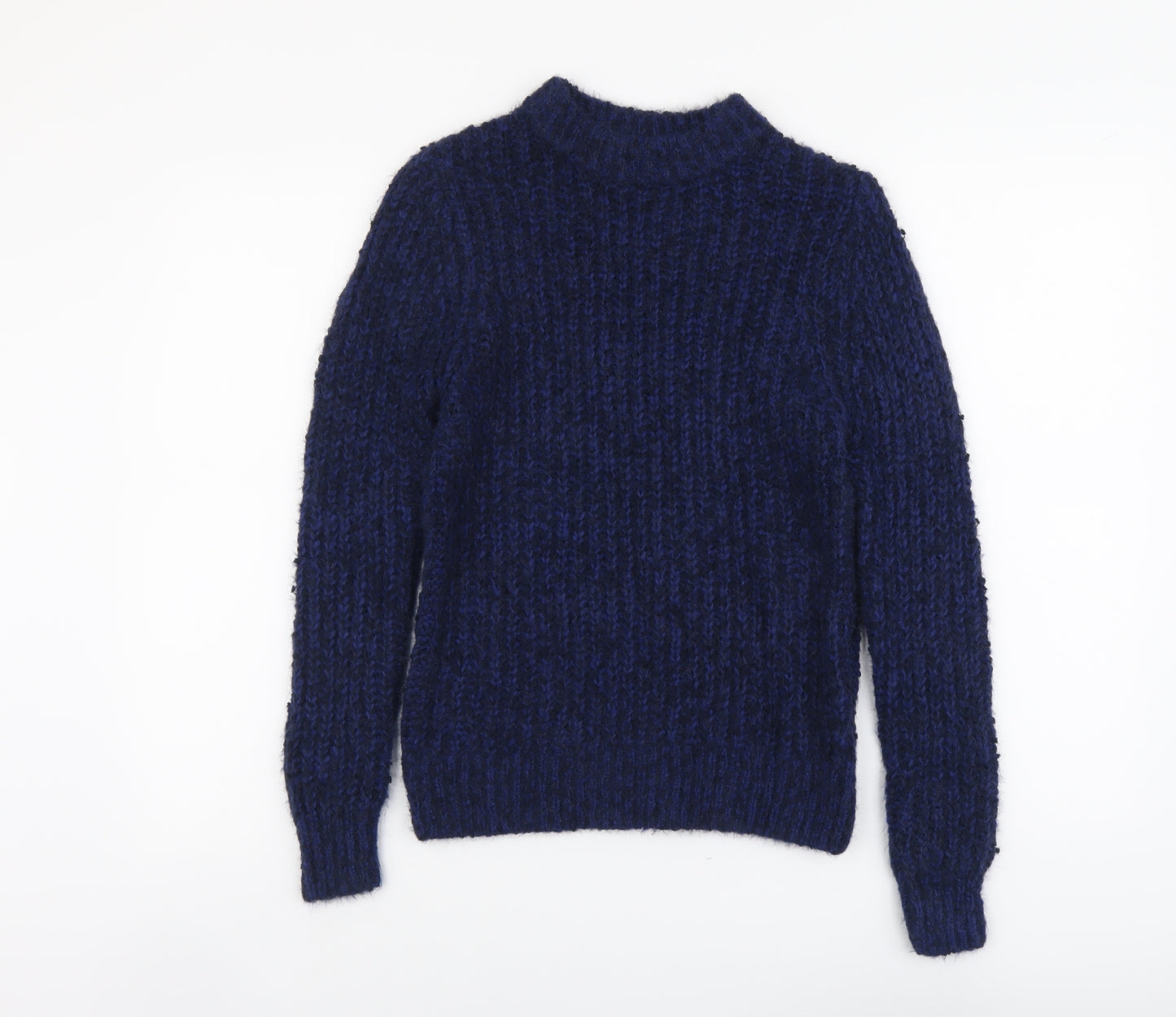 Marks and Spencer Womens Blue Round Neck Acrylic Pullover Jumper Size 10