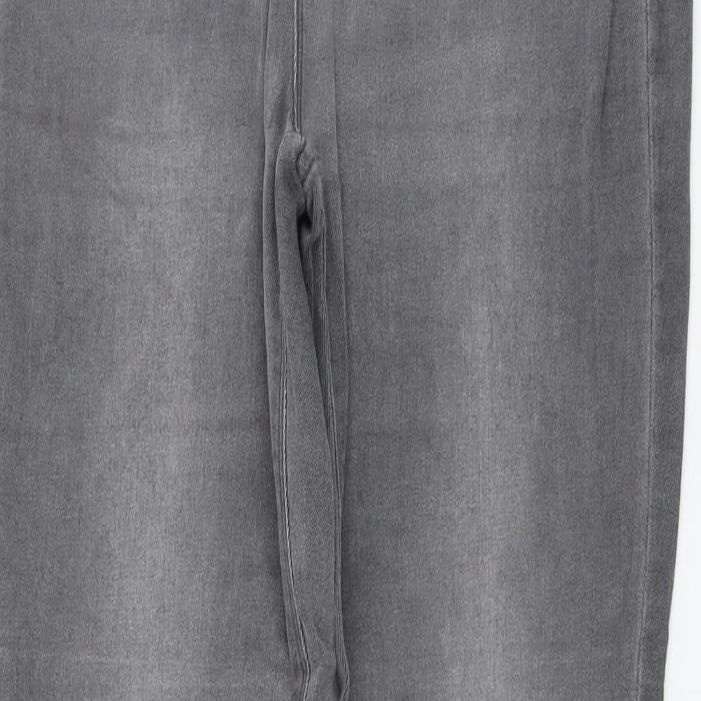Promod Womens Grey Cotton Skinny Jeans Size 32 in L32 in Regular Button