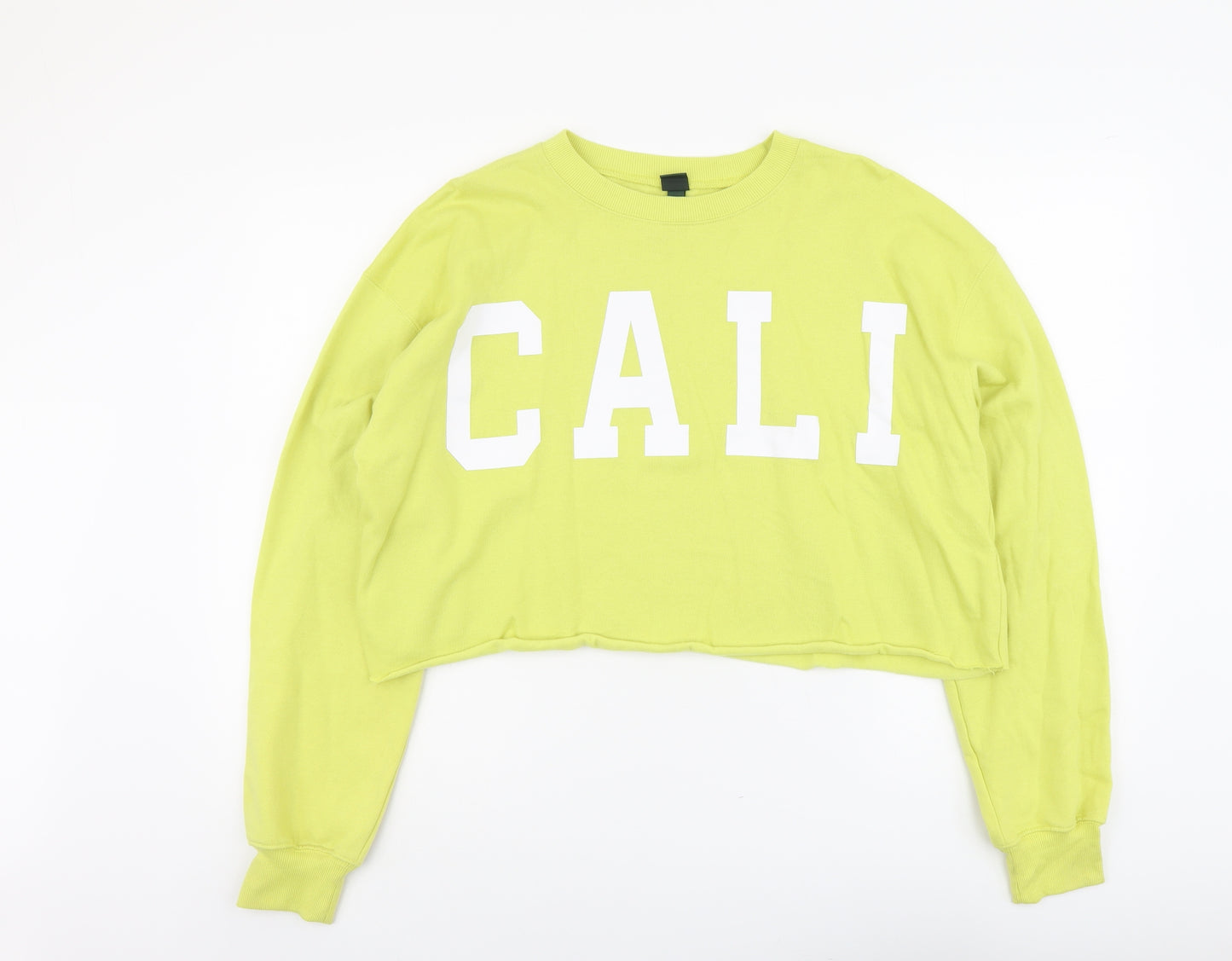 Wild Fable Womens Yellow Cotton Pullover Sweatshirt Size L Pullover - Cali