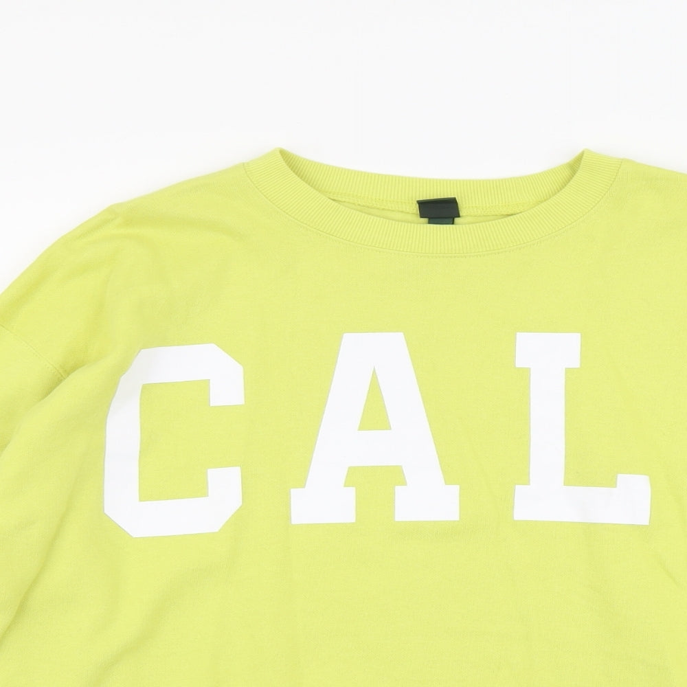 Wild Fable Womens Yellow Cotton Pullover Sweatshirt Size L Pullover - Cali
