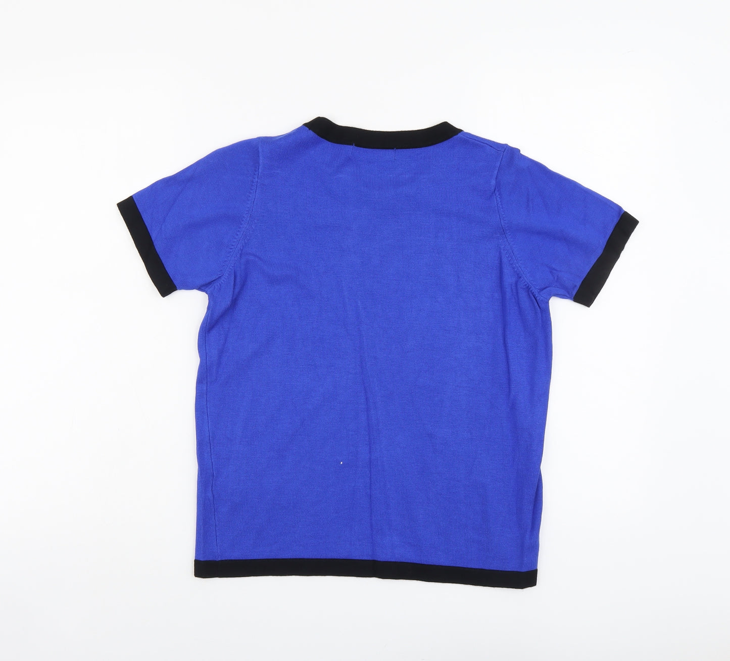 Marks and Spencer Womens Blue Round Neck Acrylic Pullover Jumper Size 8