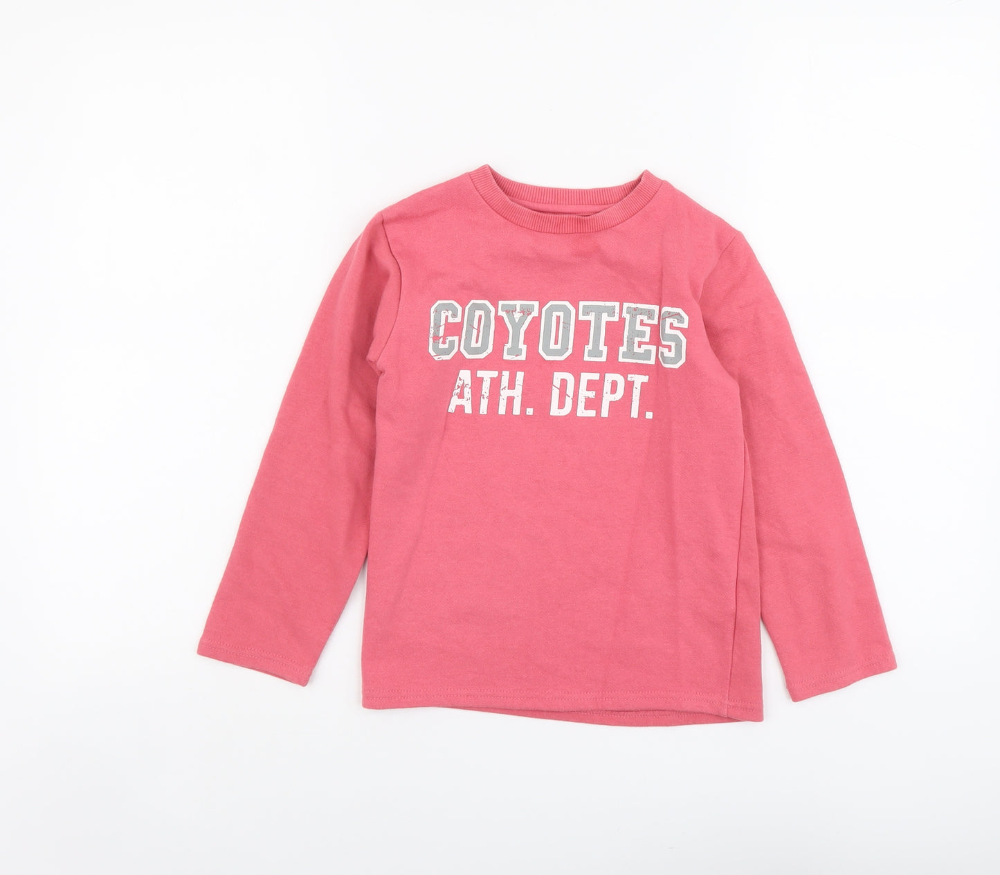 Basic Girls Pink Cotton Pullover Sweatshirt Size 7-8 Years Pullover - Coyotes