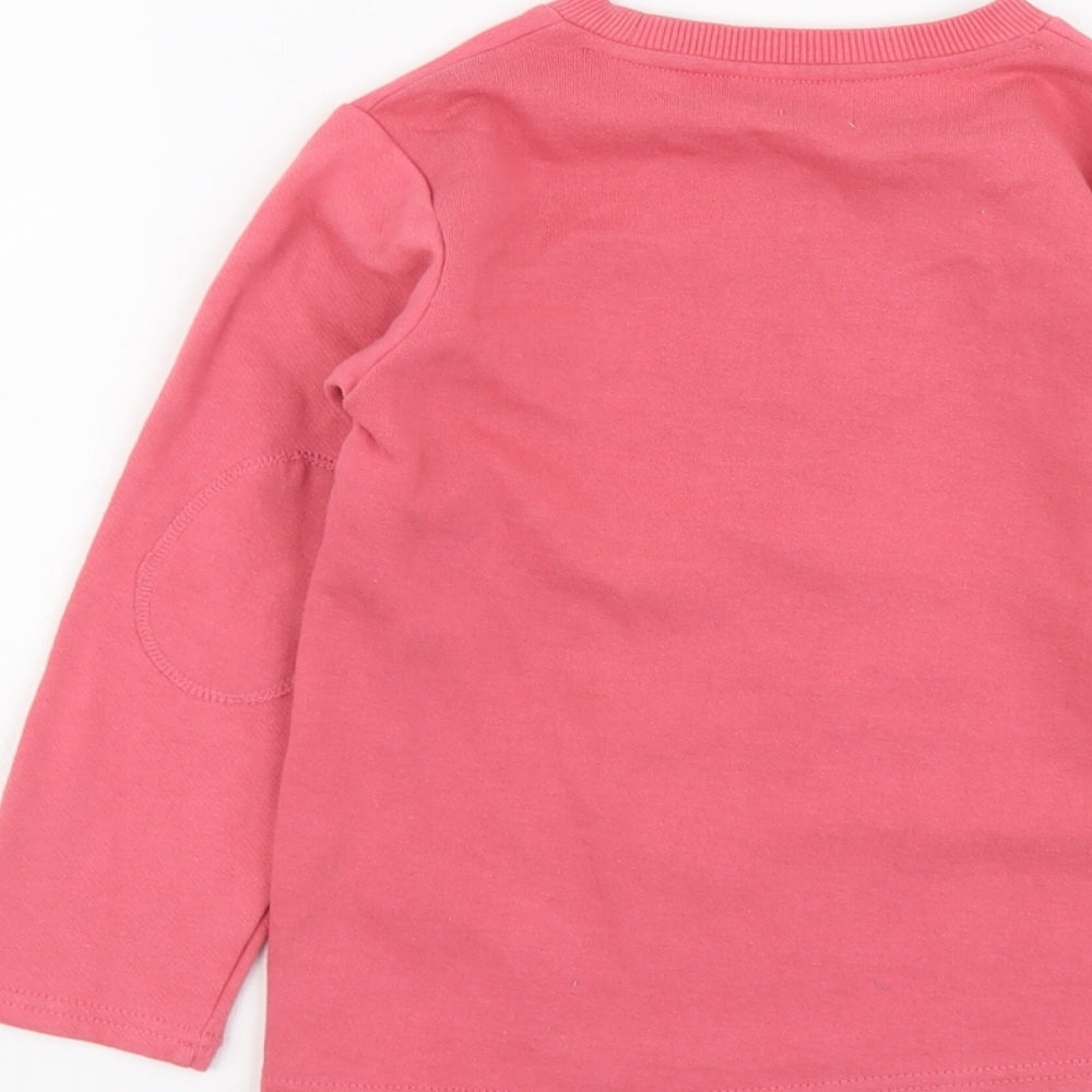 Basic Girls Pink Cotton Pullover Sweatshirt Size 7-8 Years Pullover - Coyotes