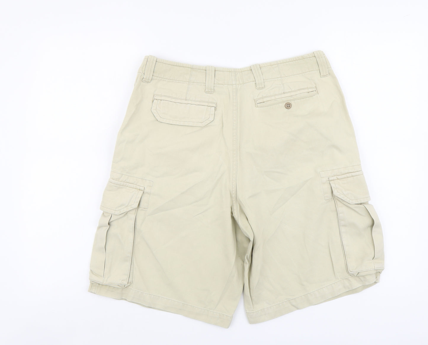Gap Mens Beige Cotton Cargo Shorts Size 32 in L9 in Regular Button