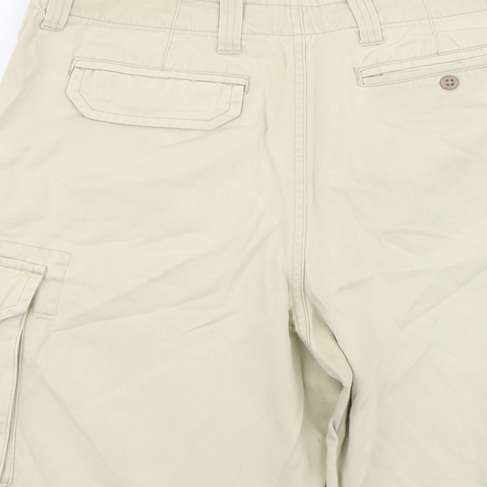 Gap Mens Beige Cotton Cargo Shorts Size 32 in L9 in Regular Button