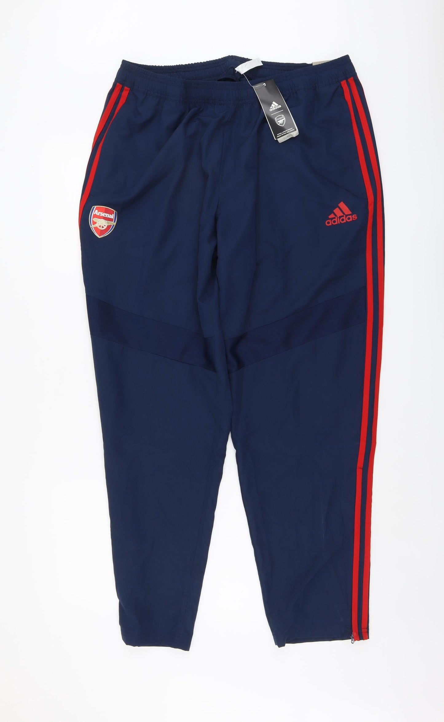 adidas Mens Blue Polyester Jogger Trousers Size XL L30 in Regular Pullover