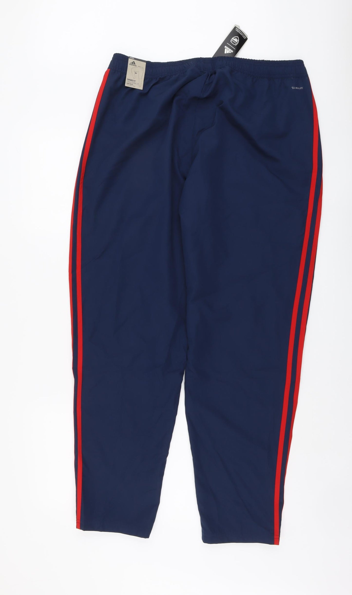 adidas Mens Blue Polyester Jogger Trousers Size XL L30 in Regular Pullover