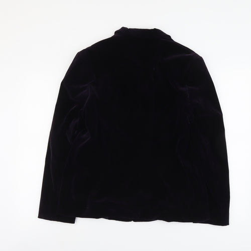Dino Moda Womens Purple Polyester Jacket Blazer Size 12